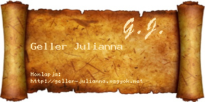 Geller Julianna névjegykártya